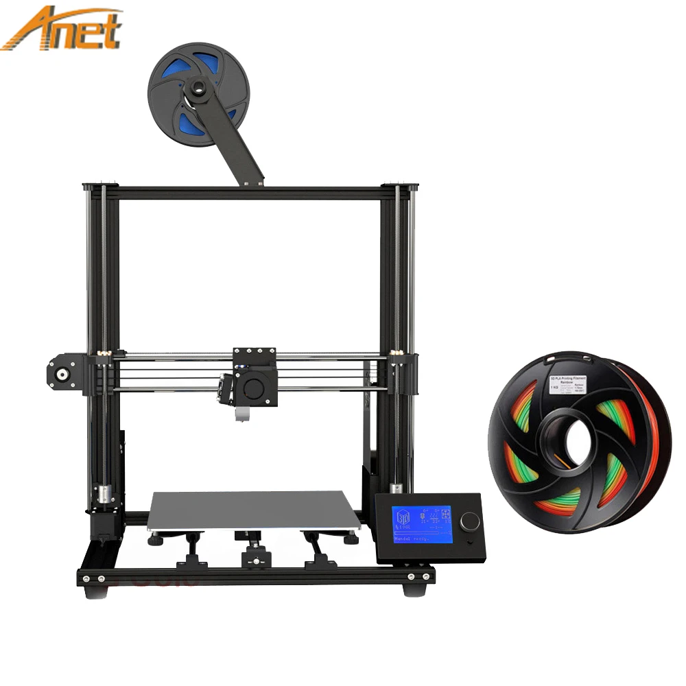 NEW Anet A8 Plus Upgraded High-precision DIY 3D Printer Self-assembly 300*300*350mm Large Print Size Aluminum Alloy Frame