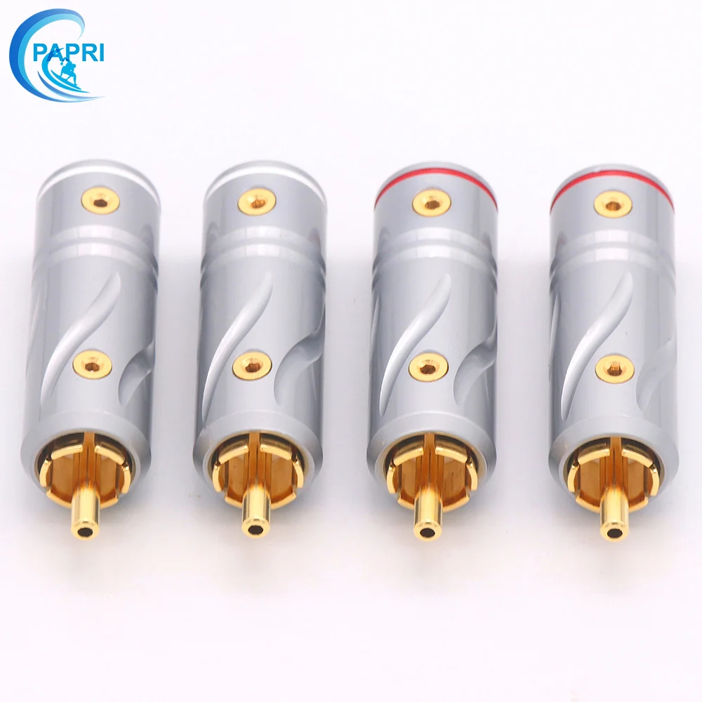 PAPRI PRE-502 из чистой меди 5 МК 24 К позолоченный разъем HiFi RCA ремонт штекер аудиоразъем