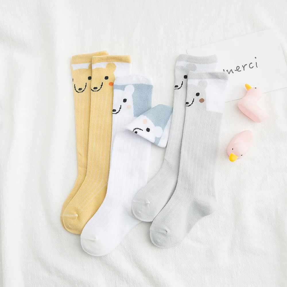 

3Pairs/lot 0-2Y Baby Socks Summer Cotton Animal Bear Kids Stockings Girls Lovely Cute Newborn Toddler Socks Baby Accessories