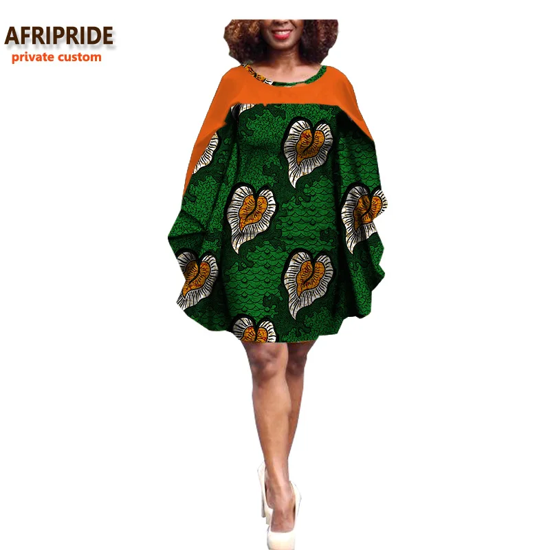 2020 Африканское женское платье AFRIPRIDE private custom с рукавами летучая мышь до колен