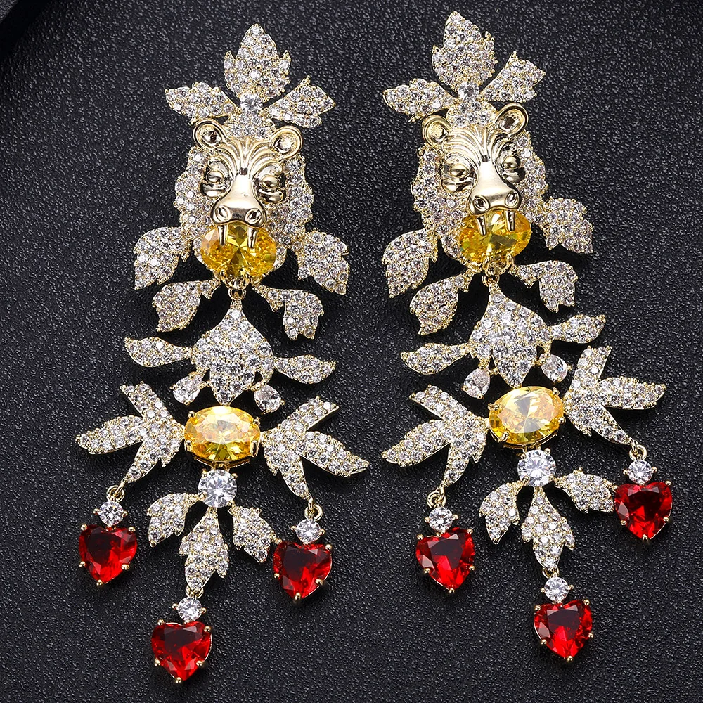 Женские серьги в виде цветка janekelly из микро кубического циркония Дубае для