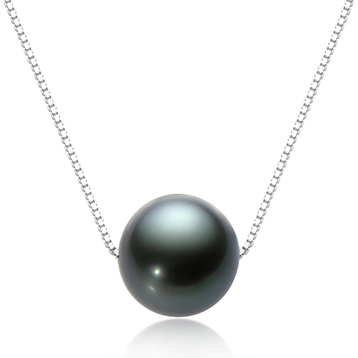

Anu Natural Tahiti Black Pearl Seawater Pearl Pendant With 925 Sterling Silver Chain Gift For Women