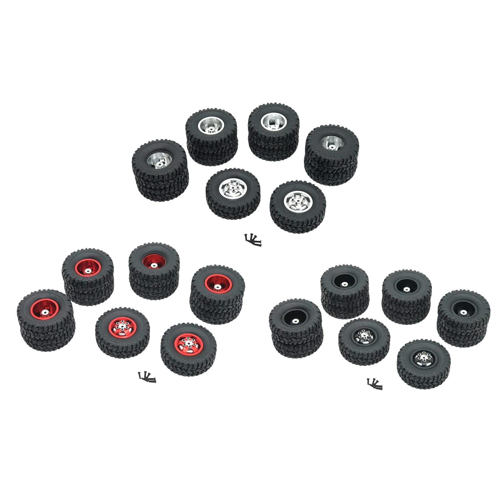 

RC Car Tire 4 PCs High Wear Resistant Rubber Tires for WPL B16 B36 1/16