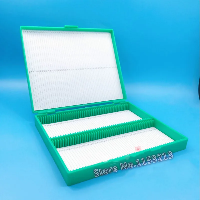 Микроскоп слайд коробка био ломтик биологическая патология пластиковые ломтики