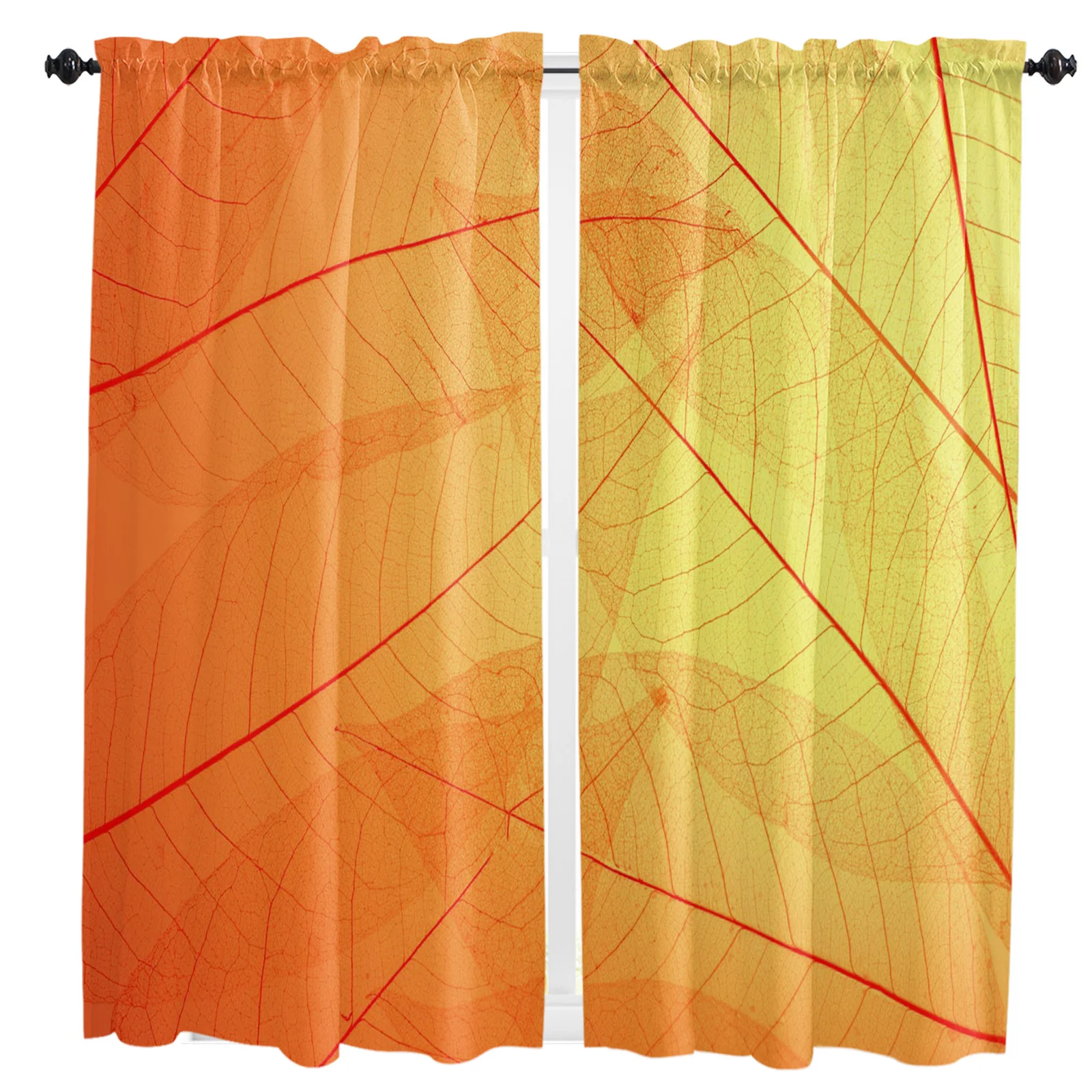 Осенние занавески с листьями для растений домашний декор гостиная кухня балкон