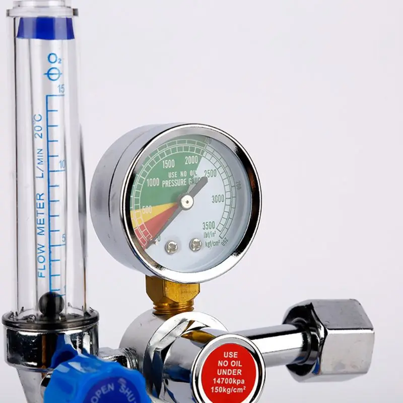 

Oxygen Pressure Reducing Valve Regulator G5/8 Flow Meter Absorber Buoy Type Inhalator Pressure Gaug for Inhalator