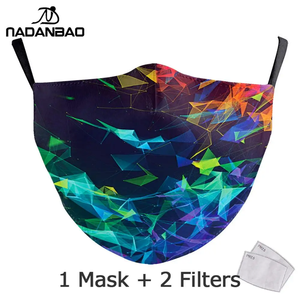 Фото Женские маски с радужным принтом NADANBAO модные для взрослых рисунком звездного Женские маски с радужным принтом NADANBAO модные для взрослых рисунком звездного