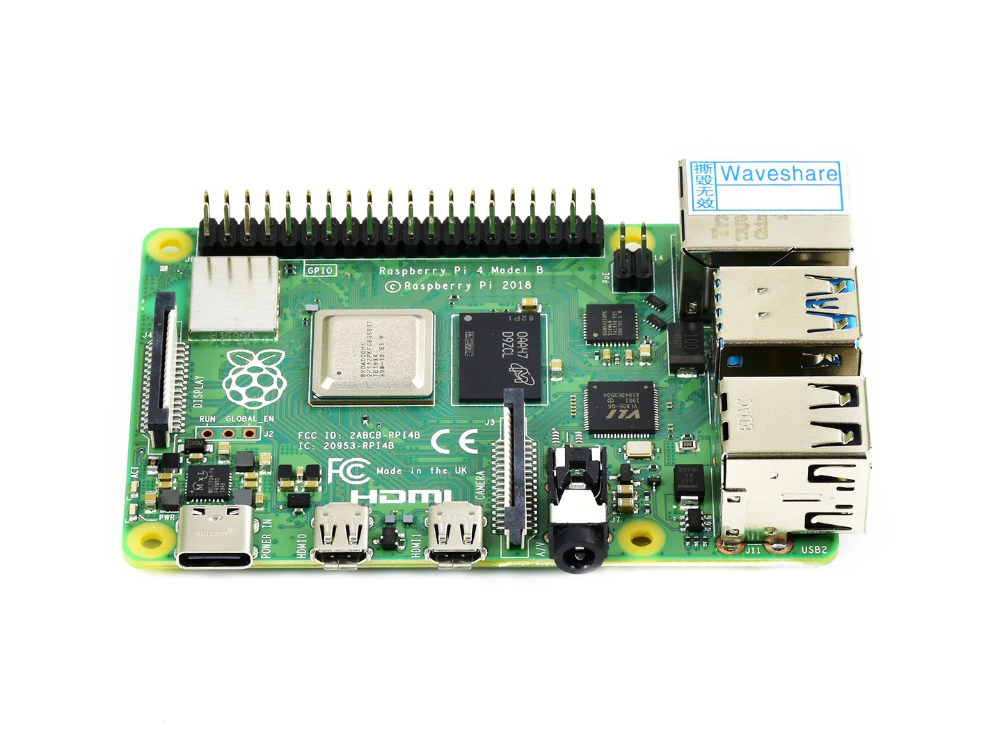 Raspberry Pi 4 Model B 2 ГБ/4 ГБ/8 ГБ ОЗУ 64-битный четырехъядерный процессор двойной дисплей