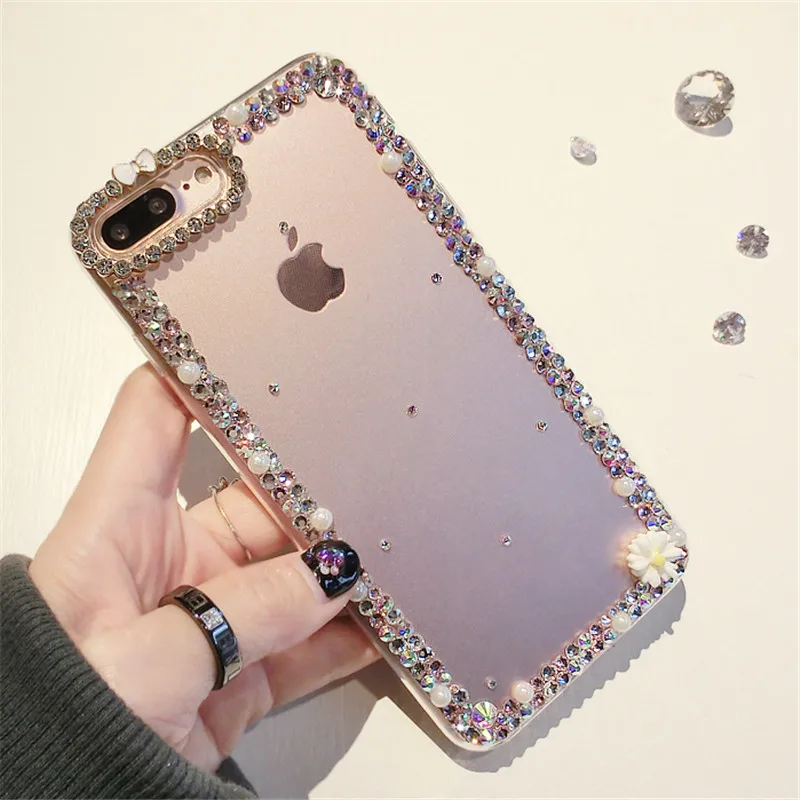 Сделай Сам Модный Блестящий чехол для Iphone 11 Pro Max XS XR X 8 7 6 6S Plus прозрачный телефона |