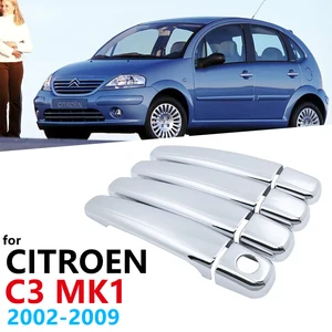 Роскошная стабильность, новая хромированная накладка на дверные ручки, Накладка для Citroen C3 MK1 2002  2009, автомобильные аксессуары, наклейки, автостайлинг