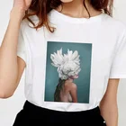 Размера плюс, топы, летняя свободная футболка женская одежда Kawaii Винтаж укороченный топ футболки манги футболка с круглым вырезом в стиле ретро с рисунком из аниме одежда