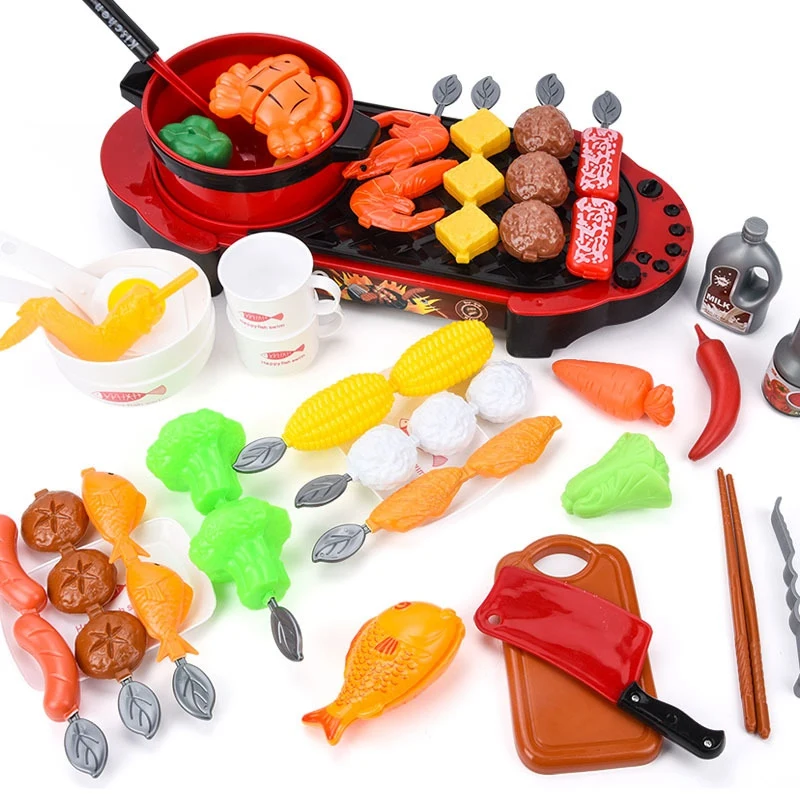 

Toys children 69Pcs Children's Simulation Barbecue Toys Miniature Food Plays Children's Kitchen Toys