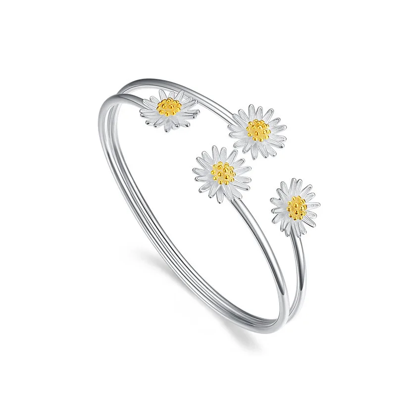 

Fashion Daisy Flower Charm Bracelet &Bangle For Women Elegant Wedding Party Jewelry gift bangles for women friendship bracelets