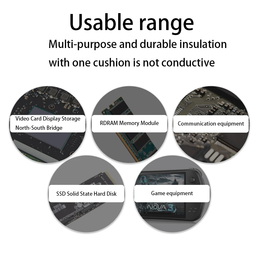 Gpu карта Высокоэффективная непроводящая многоразовая стабильная термопрокладка