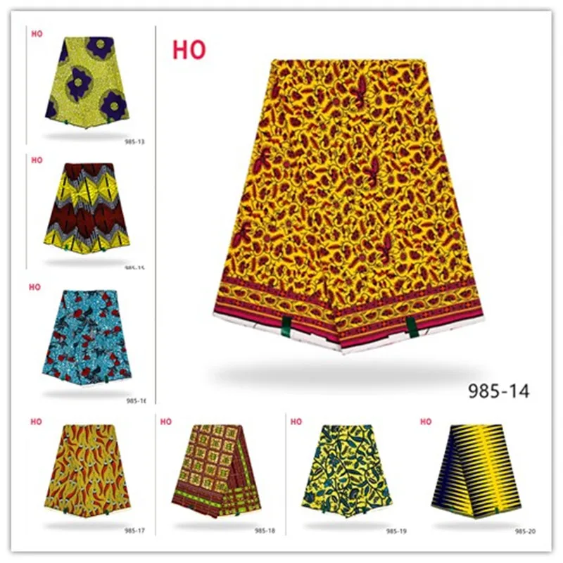 

New Guaranteed Veritable 100% Cotton Real Wax Ankara Fabric 2021 African Print Fabric For Wedding Dress Tissus Coton 6Yards 985