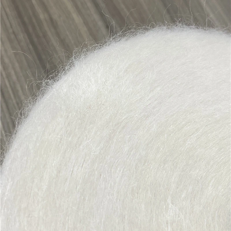 Лидер продаж 500 г белая мягкая плюшевая тонкая шерстяная мохеровая пряжа для