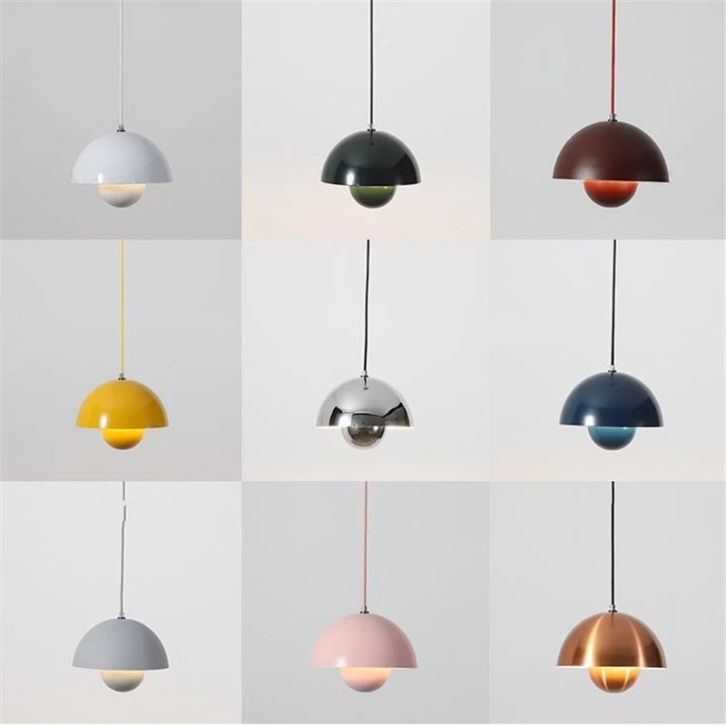 

Modern Iron Pendant Lights Color Pendant Lamp Nordic Living Room Dining Room Kitchen Hanging Lamp Bedroom Interior Decor Light