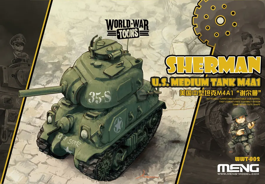 

Meng Model WWT002 US Medium Tank M4A1 Sherman (Q Edition) Model Kit