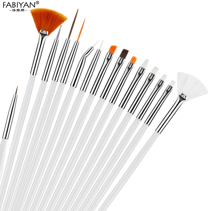 20 шт. кисточки для рисования и точек ногтей|painting draw brush|pen acrylicdrawing brush |