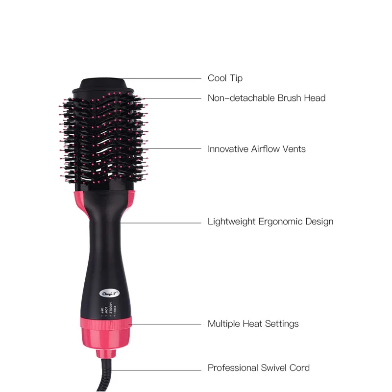 Профессиональный фен для волос и воздуходувка 1000 Вт горячего воздуха щетка с