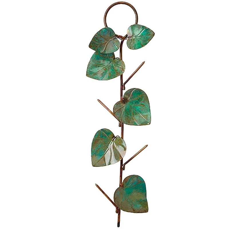 

Metal Hummingbird Bird Feeder Suspended Leaf Decorative Garden Art Birdfeeder Hanging for Outdoor Yard Patio Decoration