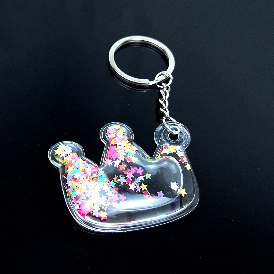 Брелок для ключей с пентаграммой и блестками брелок сыпучим песком в форме