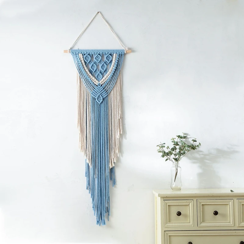 

Ручной работы хлопковый гобелен в богемном стиле Украшение стен в комнате с декоративными кисточками для каждого члена семьи вечерние укра...