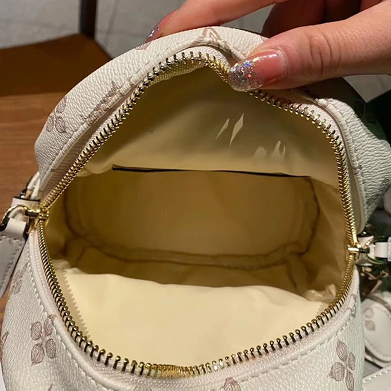 

Mini Backpack for Women 2021 New Fashion Classical Prints Bags High Quality Real Leather Bags Carteras Mujer De Hombro Y Bolsos
