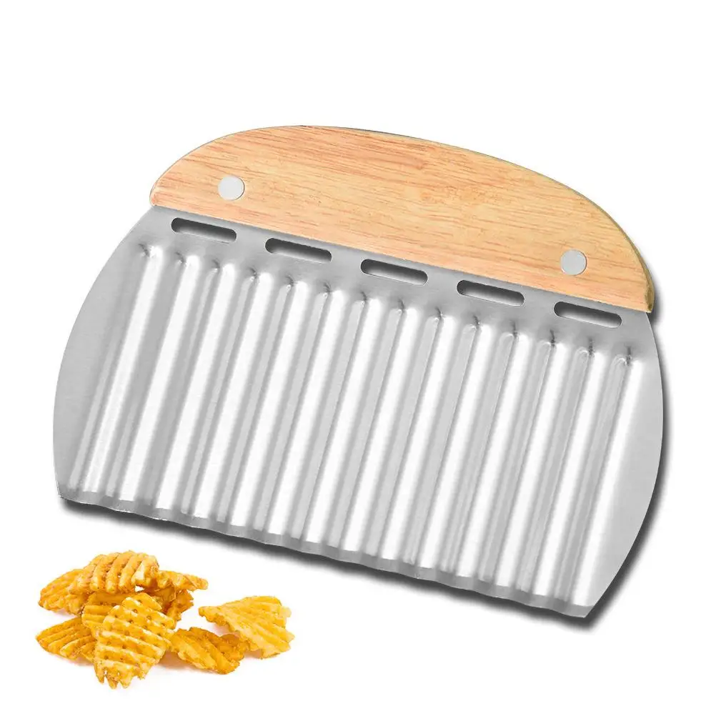 

Crinkle Cutters Vegetable French Fry Slicer Stainless Steel Chopping Cutter For Kitchen Gadgets Durable Not Easy To Deform