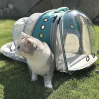breathable large capacity capsule cat bag travel portable dog bag expandable transparent backpack pet carrier supplies cat cage