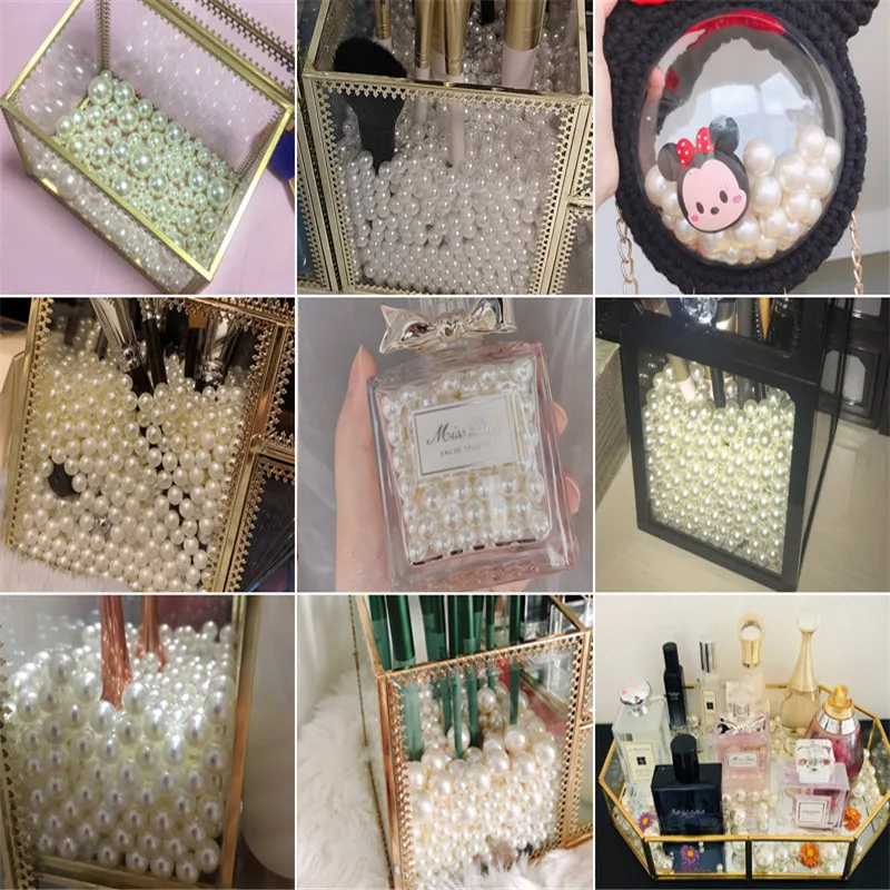 

ABS Imitation Pearl Beads 3-16mm No/Half Hole Round Acrylic Beads Handmade For Necklace Bracelets DIY Jewelry Components Making