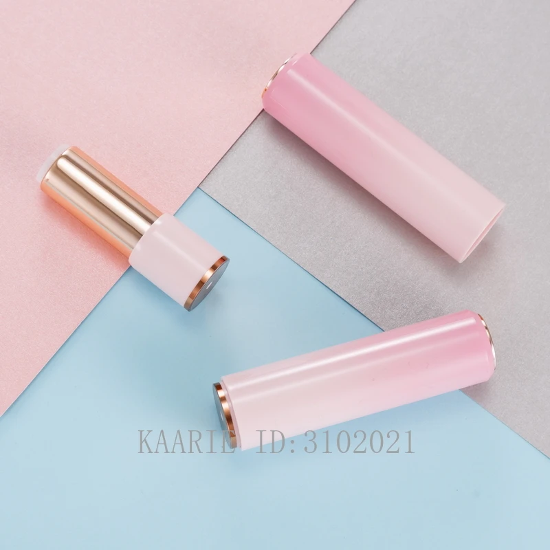 

10/30/50pcs Pink Gradient Press Type White Empty Lipstick Tube 12.1mm Lip Balm Bottle Cosmetics Refillable Container Shell