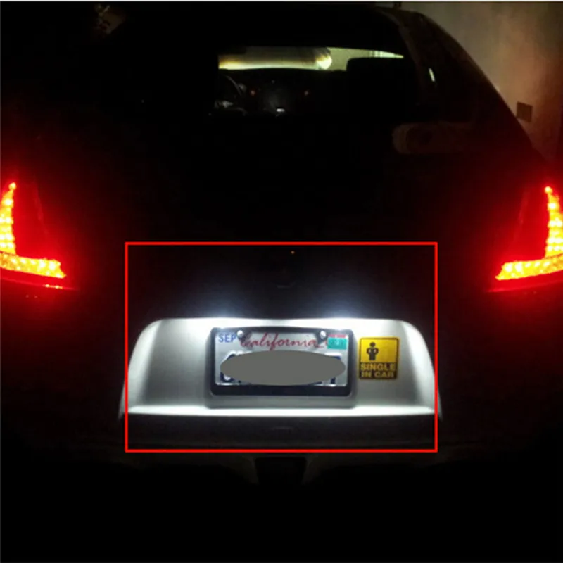 Высокий яркий светильник номерного знака 2 шт. белый 18 светодиодный низкое