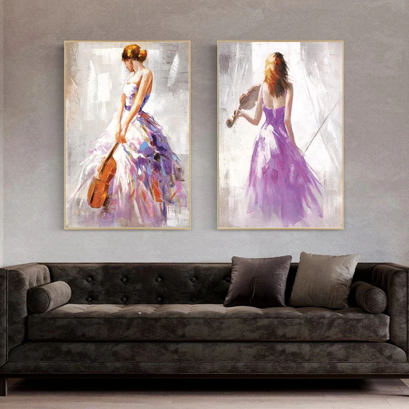 

Abstract Girl Canvas Paintings Ballerina Modern Wall Pictures For Living Room Posters And Prints Wall Art Canvas Prints Cuadros