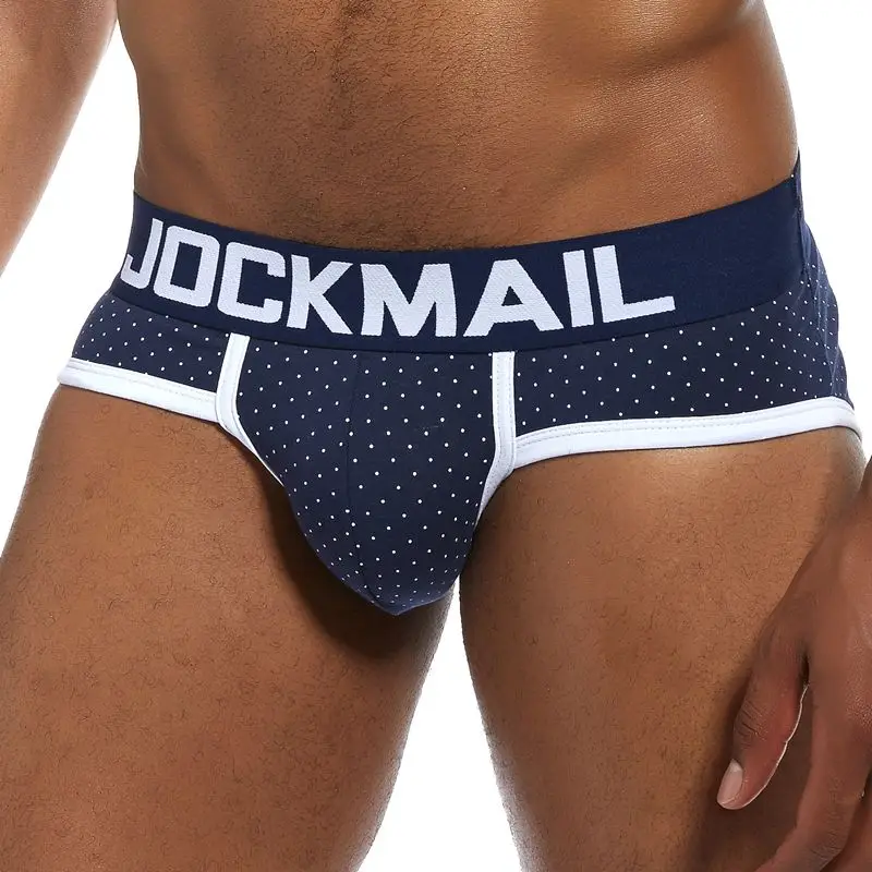 Трусы брифы JOCKMAIL мужские в горошек Брендовое нижнее белье пикантные трусы слипы