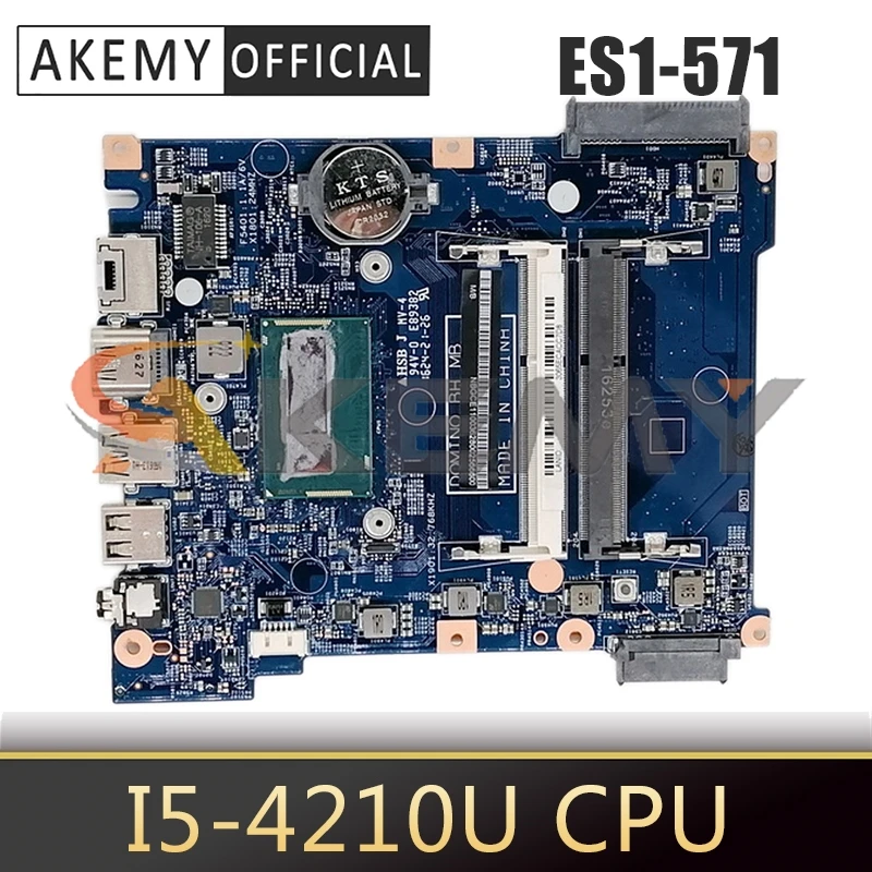

Для ACER Aspire ES1-571 i5-4210U материнская плата для ноутбука 15300-1 SR1EF DDR3 материнская плата для ноутбука