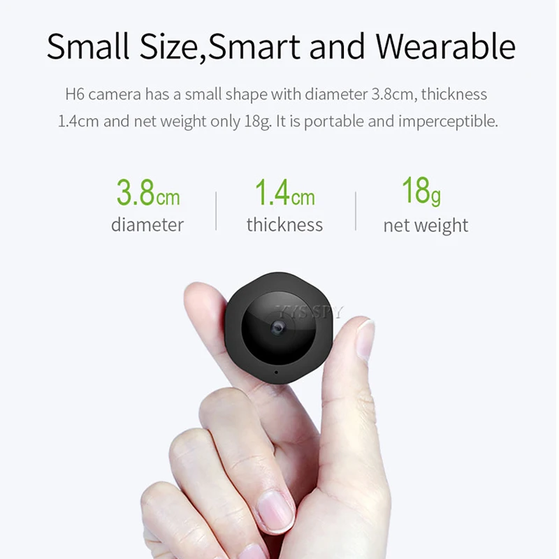 Мини камера H6 DV/Wi Fi 1080P магнитная корпус видеокамеры с ночным видением