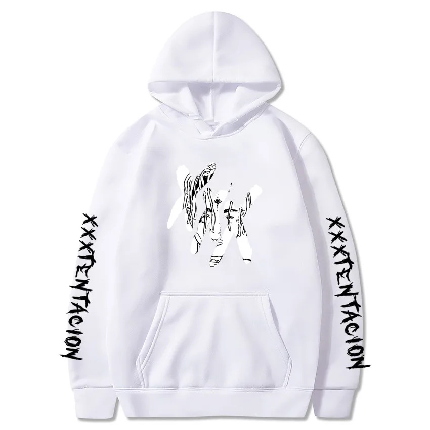 white116-146 XXXTentacion толстовки для мужчин/женщин Повседневный пуловер уличная Толстовка Sudadera Hombre Harajuku Мужской капюшон Crewneck 3XL - Цвет: white116-146