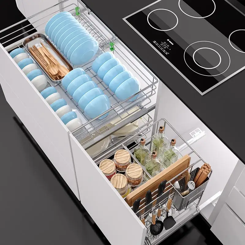 Organizador Despensa Gabinete Almacenaje Armario Platos Нержавеющая сталь Cocina органайзер для кухни Кухня