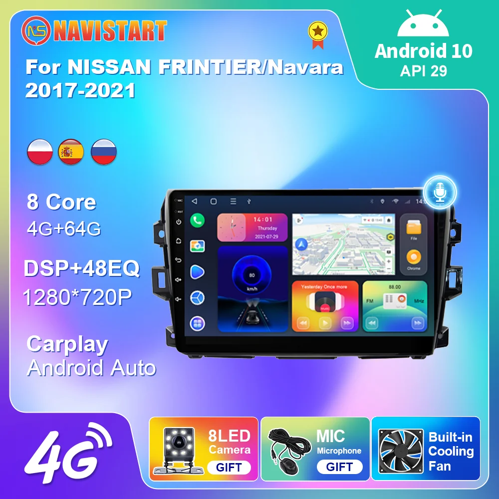 

Автомагнитола 2 din для NISSAN FRONTIER Navara 2017, 2018, 2019, 2020, 2021, Carplay, мультимедиа, GPS-навигация, Android 10, авто, Wi-Fi, 4G