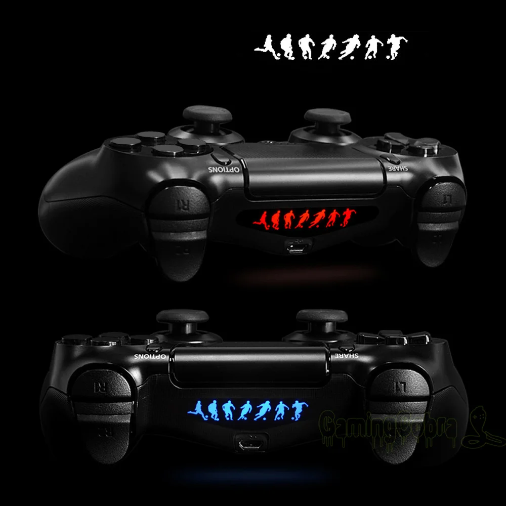 eXtremeRate Trap Skull 30 Pcs Light Bar Cover Sticker Skin for PS4 Slim Pro Controller images - 6
