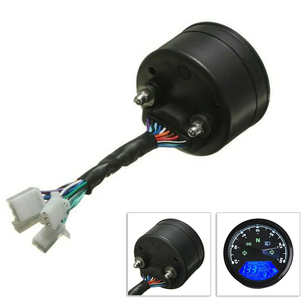 Аксессуары для мотоциклов цифровой одометр с ЖК-дисплеем 12000Rmp спидометр