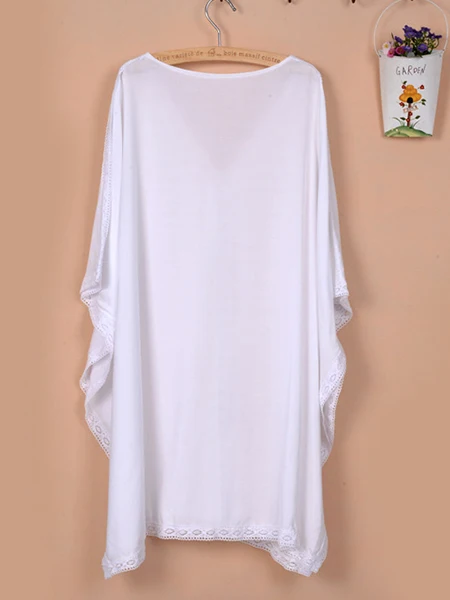 

SALE Swimsuit Cover Ups Women Holiday Beach Wear Tunic Summer Beachwear Swimsuit Pareo Casual Oversized Short Dress 2021 White
