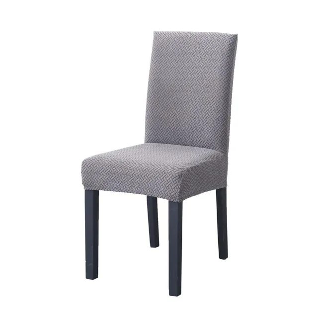 02-Grey 2019New бархат жаккард обеденный чехол для кресла спандекс эластичный чехол для кресла чехол для стула стрейч рождественские чехлы для стульев для свадьбы - Цвет: 02-Grey