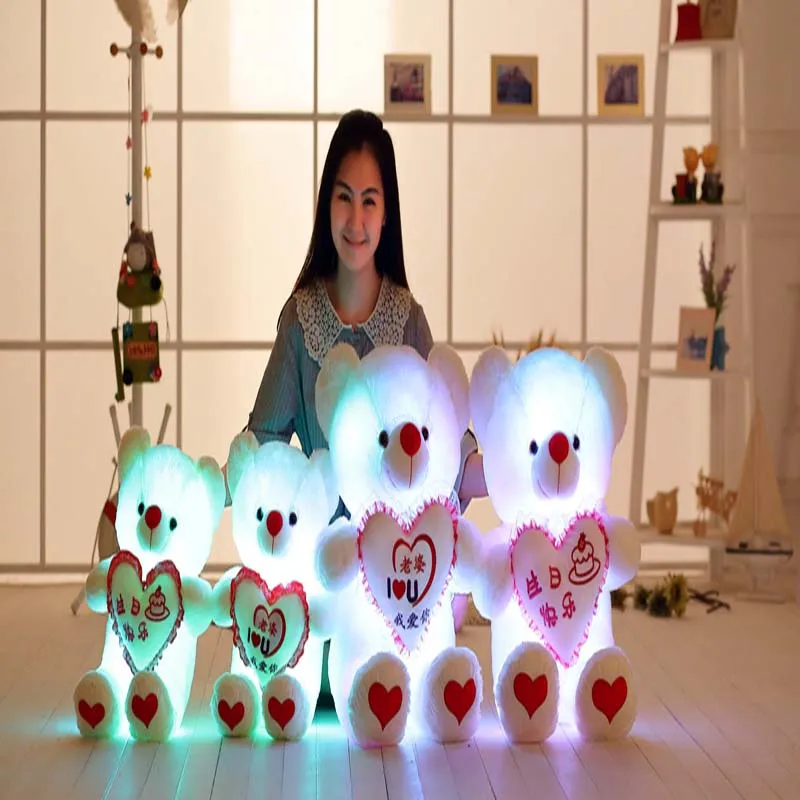 Милая плюшевая игрушка со светодиодной светильник кой 1 шт.|Плюшевые игрушки с