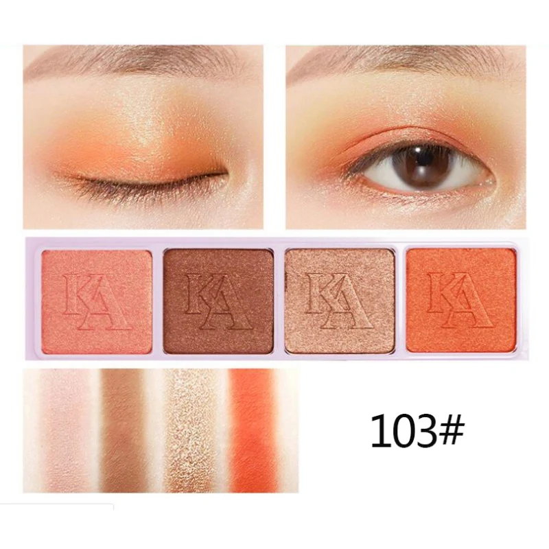4 Цвета Палитра теней матовый блеск палитра макияж декоративная косметика