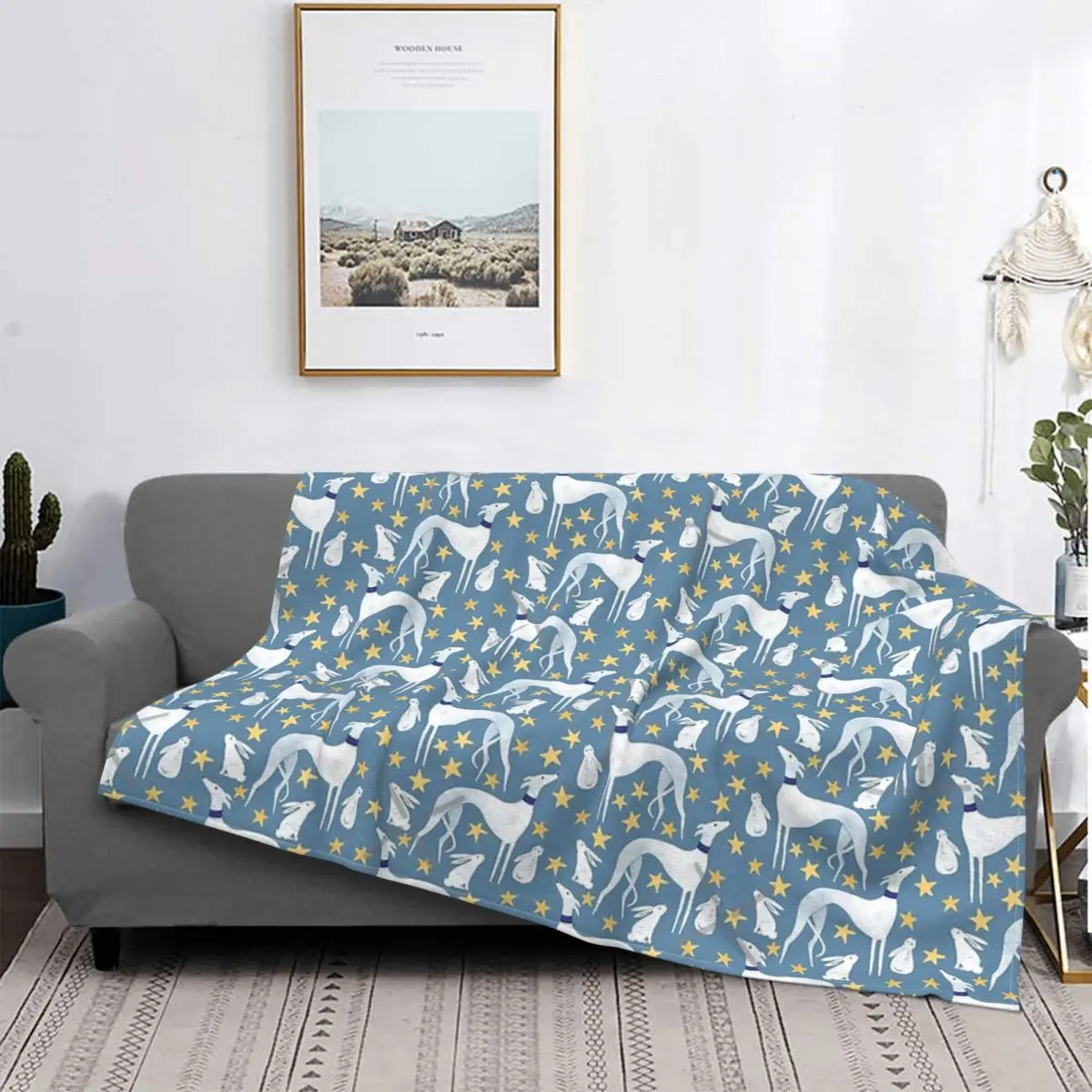 

Galgo Hare And Stars Throw Blanket Carpet And Rug Thermal Blanket Decorative Blanket Blanket Baby Carpet And Carpet