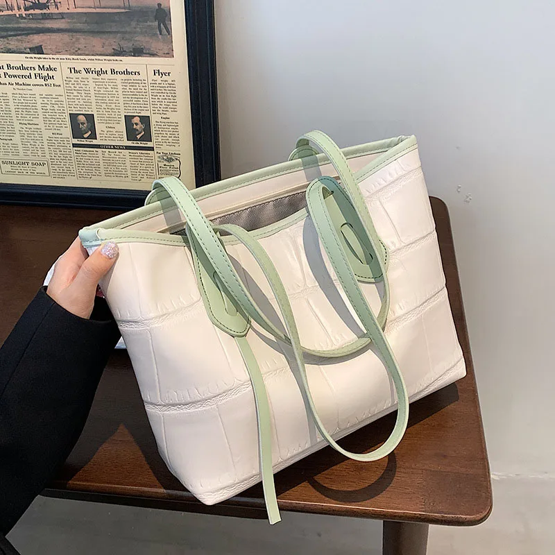 

Сумка для подмышек с узором под камень, вместительные Наплечные Сумки из искусственной кожи для женщин, 2021, брендовая дизайнерская сумка, же...