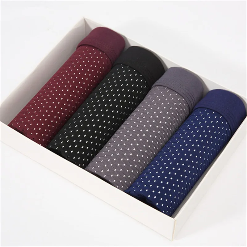 Трусы-боксеры мужские из бамбукового волокна 4 шт. | Мужская одежда