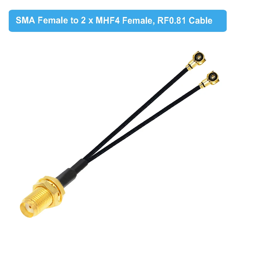 1 шт. SMA мама к Dual MHF4 IPEX4 IPX U.fl Y-образный сплиттер-Сумматор RF0.81 Pigtail RF коаксиальный